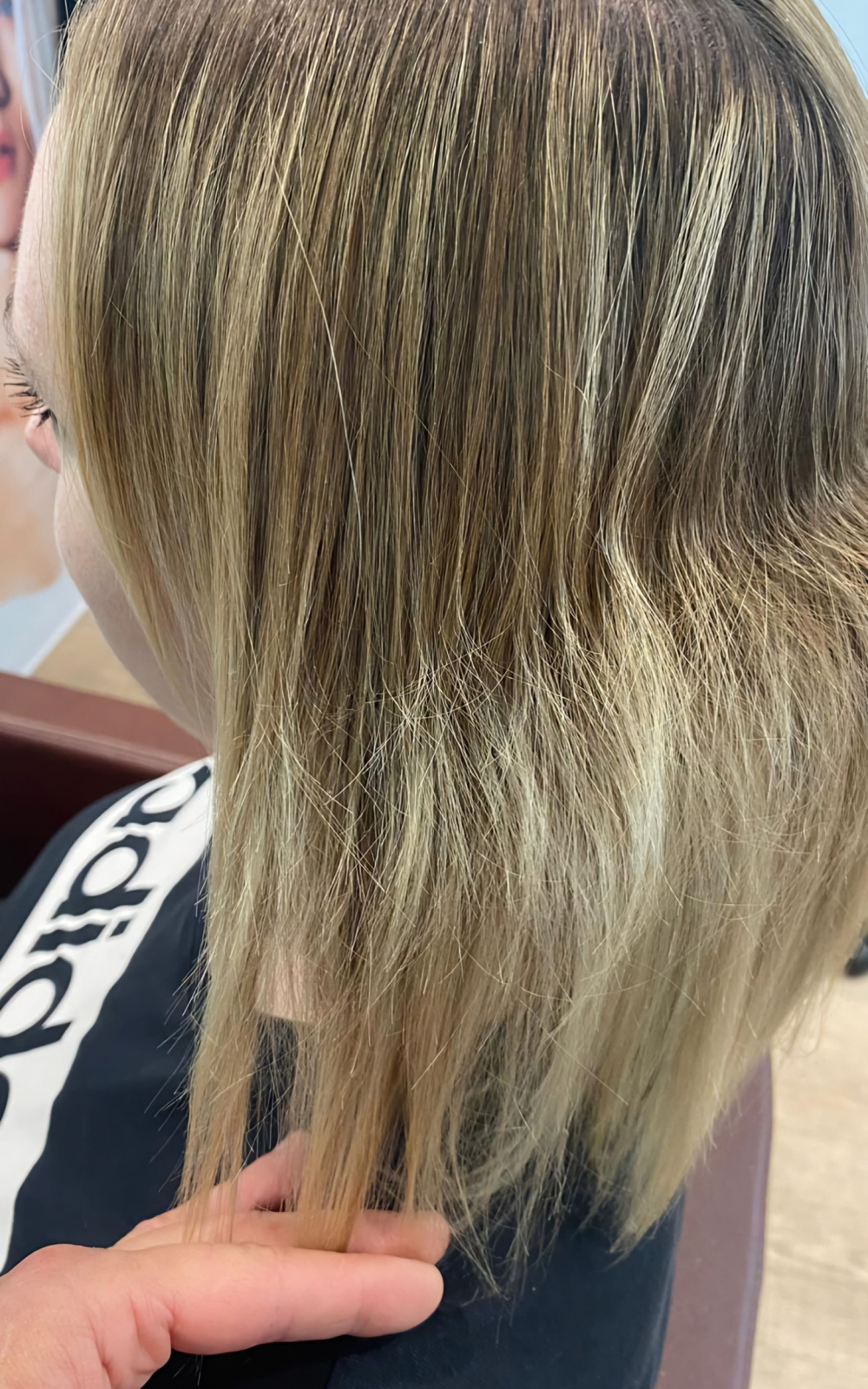 Tressenverdichtung - Vorher