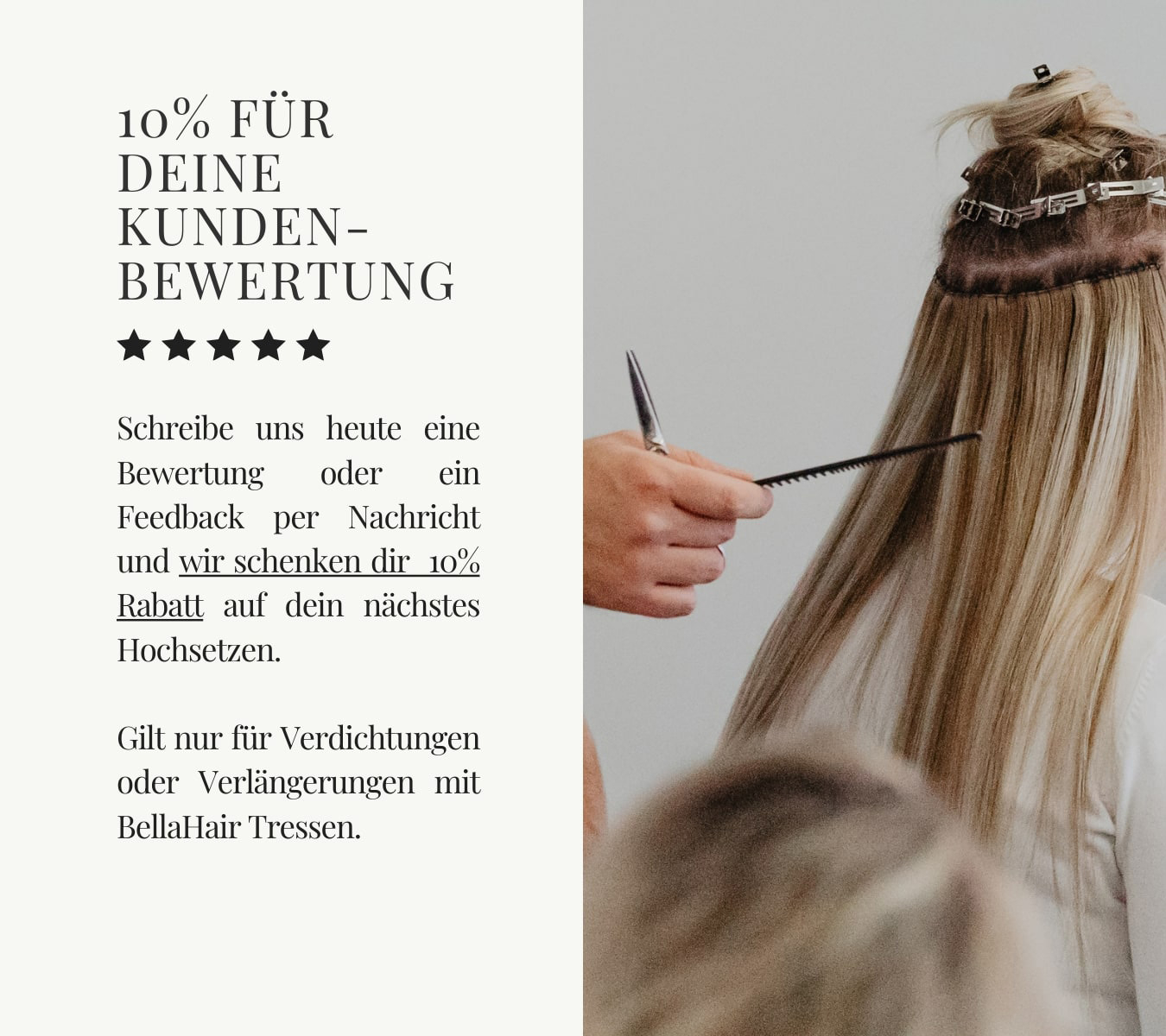 10% Rabatt auf deine Kundenbewertung