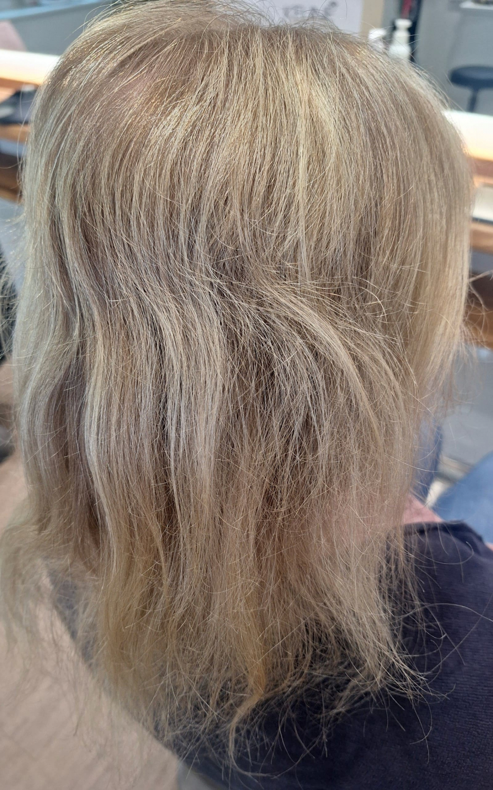 Tressenverdichtung - Vorher